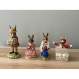 Four Royal Doulton Bunnykins to include Golden Cel