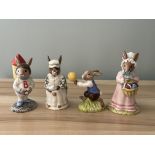 Four Royal Doulton Bunnykins to include Astro Bunn