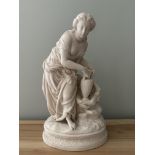 Parian Ware Sculpture of Rebecca At The Well. Dam