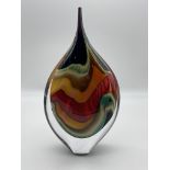 Peter Layton Signed Large Blown Glass Dropper. To