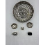 Collection of Hallmarked Silver to include Tray/Di