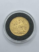 1909 Edward VII Full Sovereign 22ct Gold Coin.