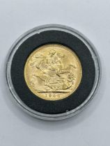 1908 Edward VII Full Sovereign 22ct Gold Coin.