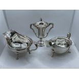 Hallmarked Silver Trophy Goblet along with Two Hal