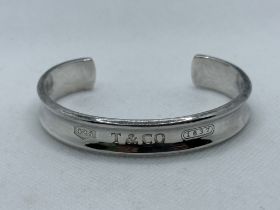 Tiffany & Co. 925 Silver 1837 Cuff Bracelet Bangle