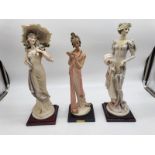Two Guiseppe Armani Lady Figurines and Guido Corte