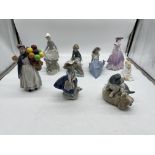 Collection of Eight Figurines to include NAO Liste