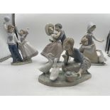 Four Lladro Figurines to include Children At Play,