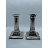 Pair of Hallmarked Silver Candle Holders. Height