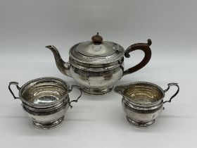 Mappin & Webb Hallmarked Silver Teapot, Sugar Bowl