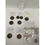 Collection of Eleven Coins to include 1874 Half Pe