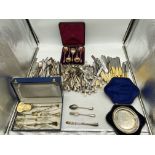 Collection of Cutlery to include Silver Spoons, Si