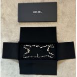 Boxed Chanel CC Logo Green Beads and Orbs Long Pea