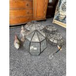 Assorted Lot to include Glass Lanterns.