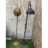 Modern Montserrat Leaf Floor Lamp and Antique Blac