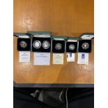 Collection of Six Collectible Commemorative Silver