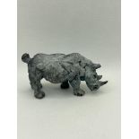 Edward Waites - Bronze Sculpture of a Rhino. Signe