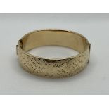 9ct Yellow Rolled Gold Metal Core Bangle.