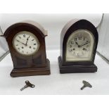 Antique Mahogany Lancet Mantel Clock and Antique S