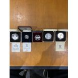 Collection of Five Collectible Commemorative Silve