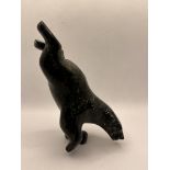 Tony Oqutaq - Inuit - Polar bear standing on his f