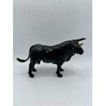 Edward Waites - Bronze Sculpture of a Bull. Signed