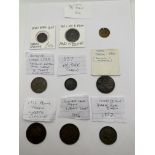 Collection of Nine Token to include Very Rare 1668