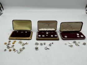 Collection of Cufflinks to include Pearl, Gold Pla