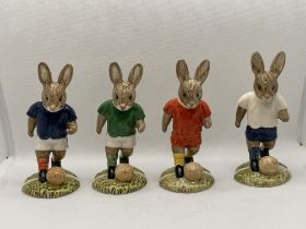 Four Colourway Samples of Royal Doulton Footballer