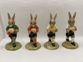 Four Colourway Samples of Royal Doulton Goalkeeper