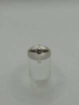 18ct Yellow Gold Platinum 0.5ct Diamond Ring.