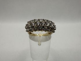 9ct Yellow Gold Cluster Ring.