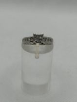 18ct White Gold Diamond Engagement Ring.