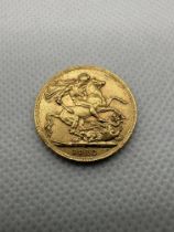1912 George V Full Sovereign 22ct Gold Coin.