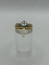 18ct Yellow and White Gold Faux Diamond Engagement