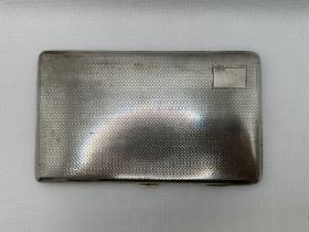 Hallmarked Sterling Silver Cigarette Case, and Hallmarked Silver Sugar Tongs. Total weight 238gr.