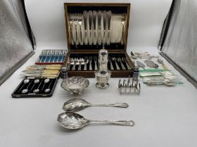 Collection of Silver Plated Cutlery along with Hal