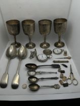 Assorted Lot to include Hallmarked Silver items, P