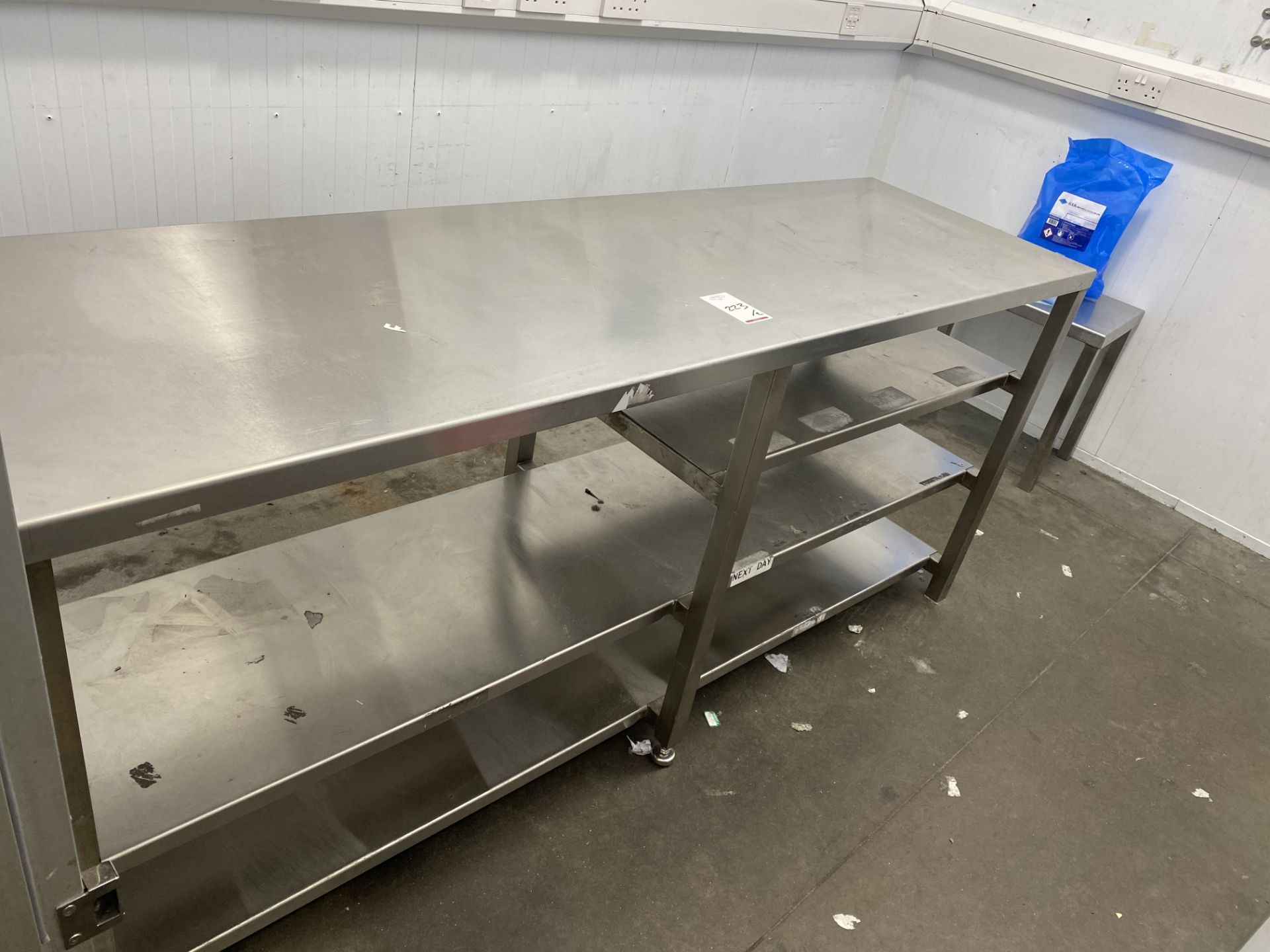 2 Stainless steel heavy duty shelving units - Image 2 of 2