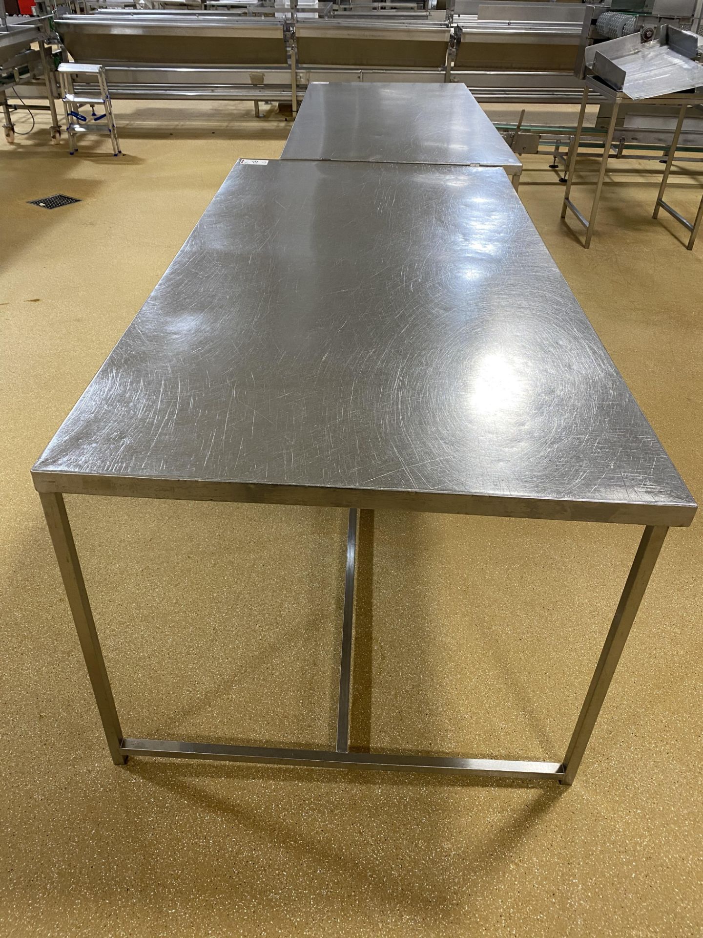 2 Stainless steel preparation tables, Length 193cm - Image 4 of 4