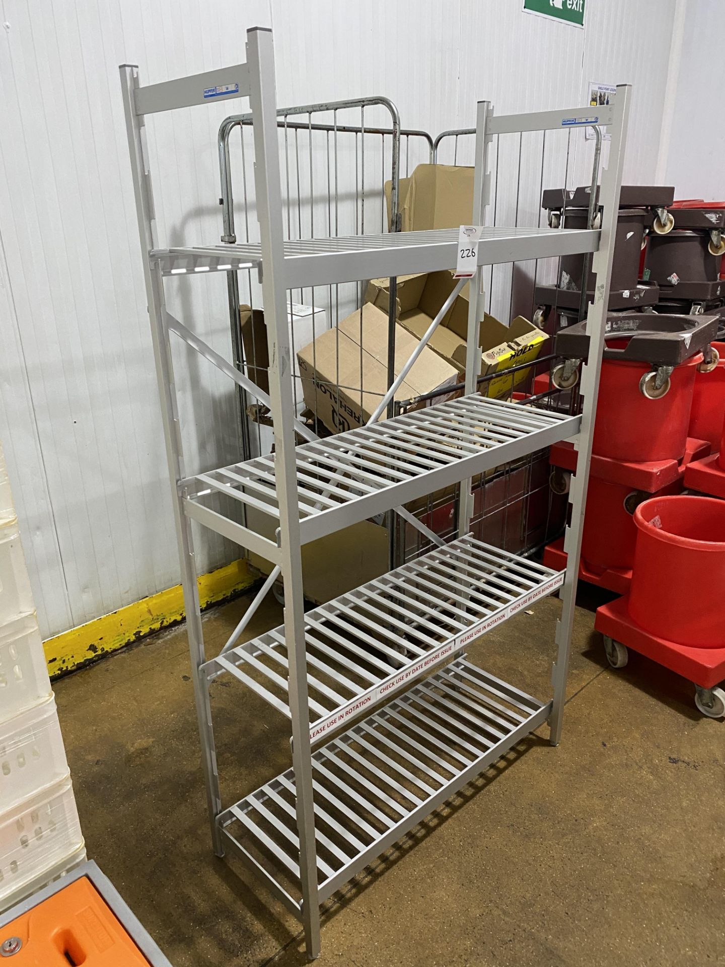 Stainless steel bay of Hupfer racking