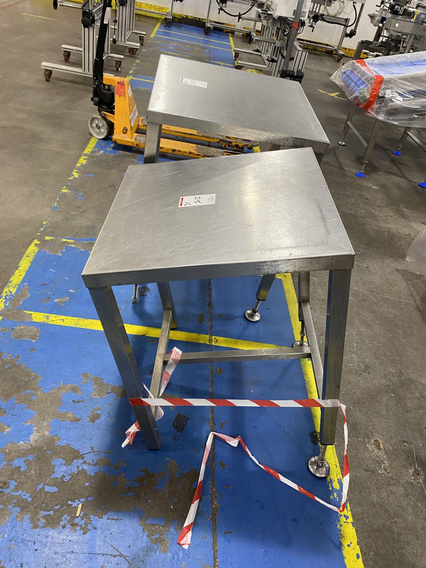 2 Stainless steel heavy duty tables 60cm2 - Image 2 of 2