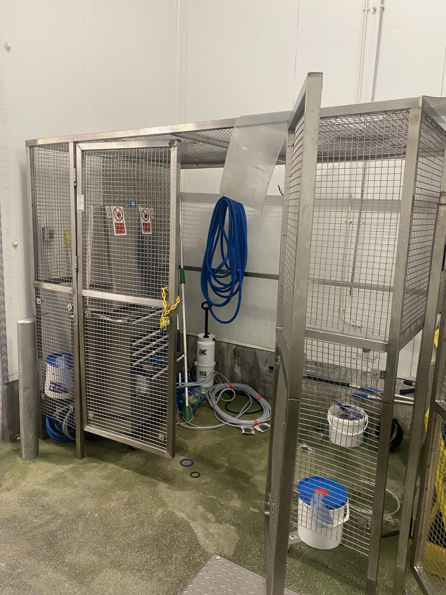 2 Purpose built stainless steel chemical store cages - Image 3 of 3