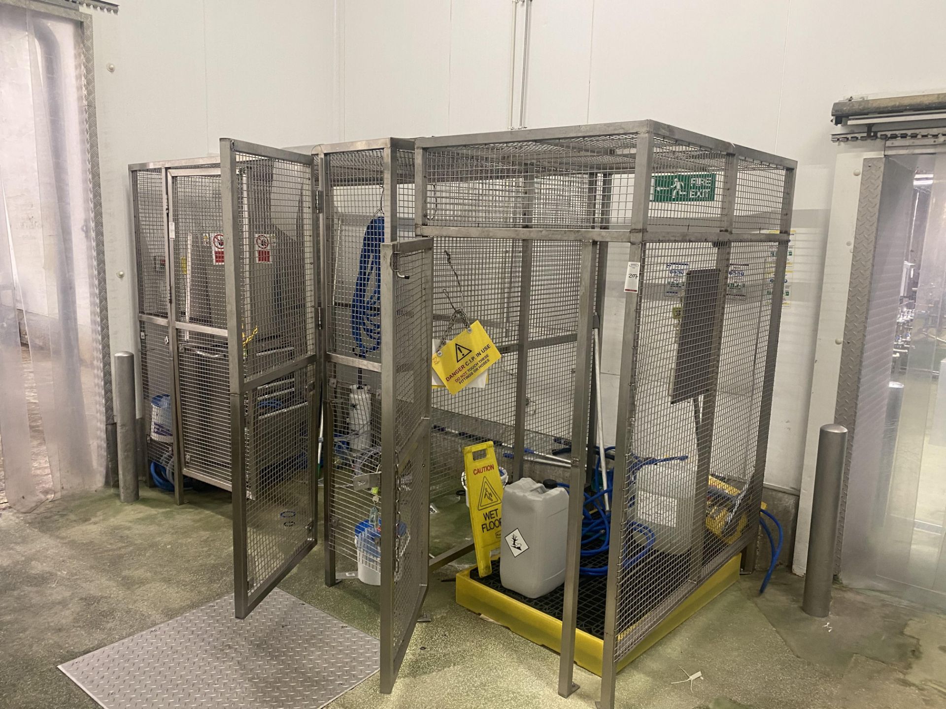 2 Purpose built stainless steel chemical store cages