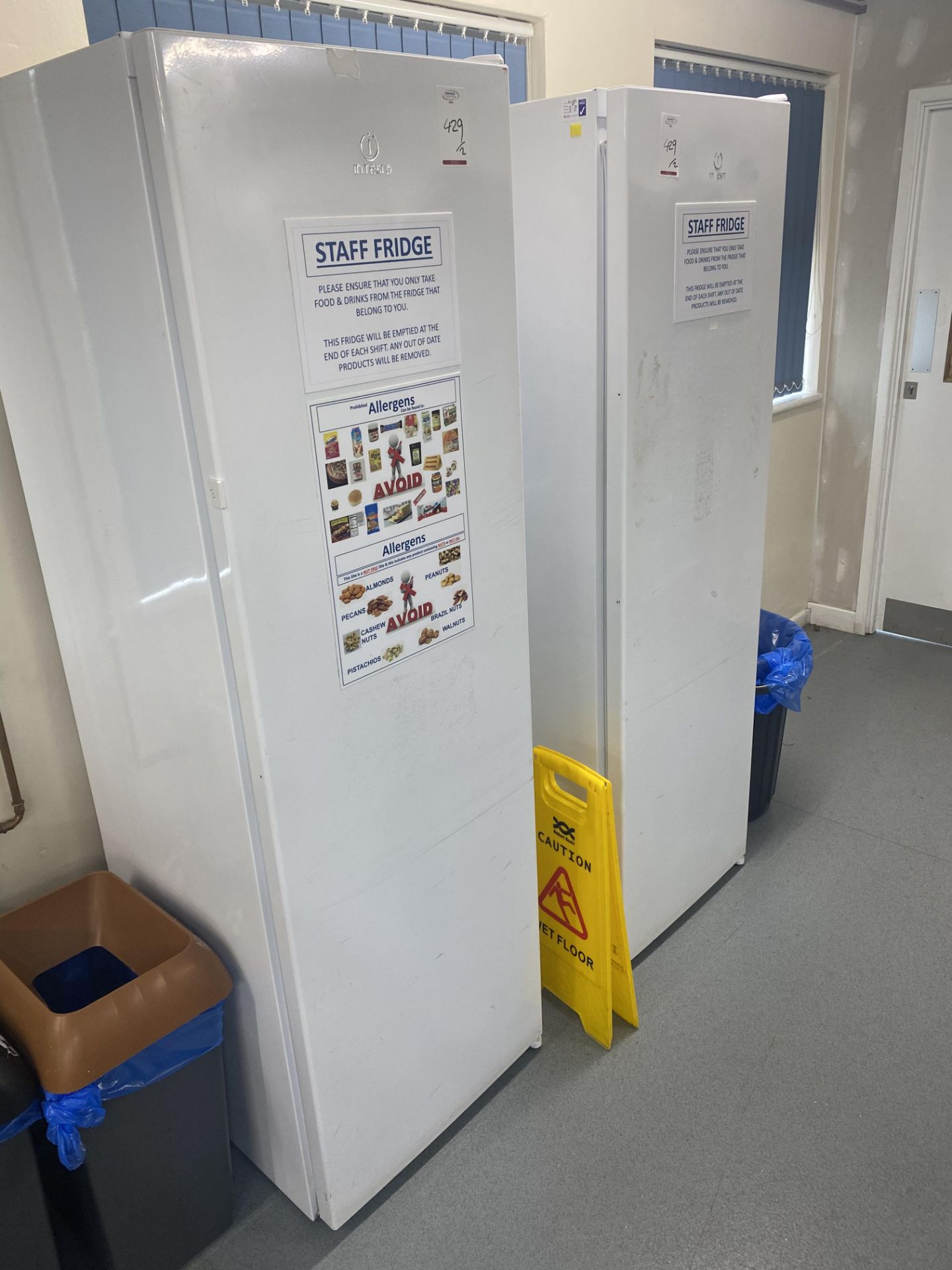 Intesid upright refrigerator and a Intesid upright freezer (located in Factory 5)