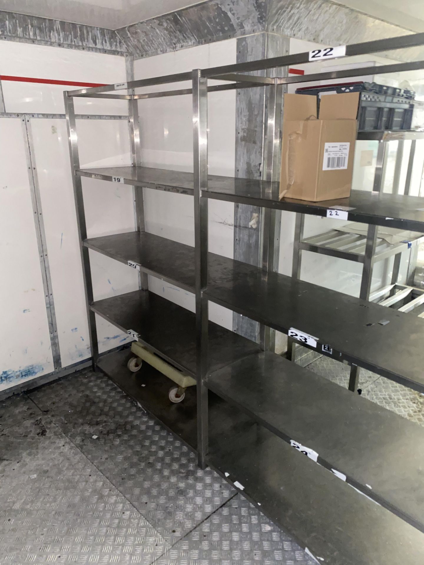 3 Bays of stainless steel racking - Image 3 of 3