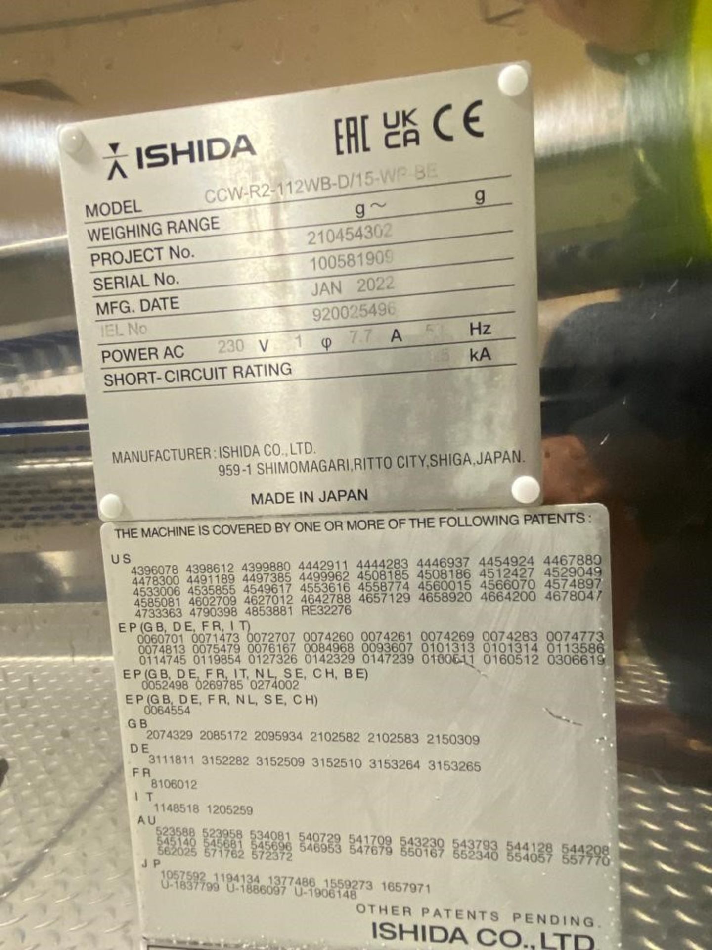 Ishida High speed 12 Head fresh fruit weighing system including access platform, product tray - Image 9 of 10