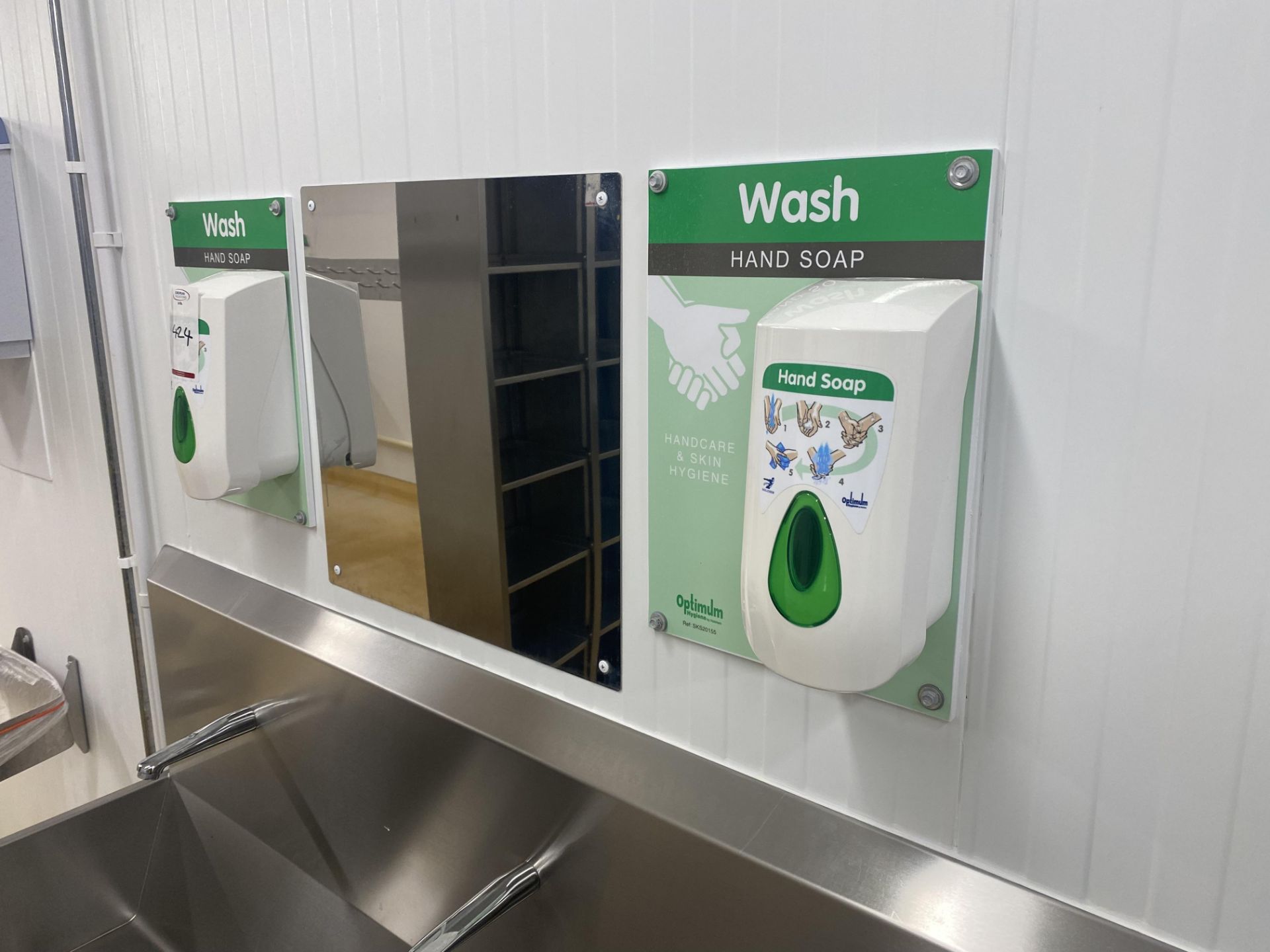 8 Hand soap dispensers , complete with 4 Hand towel dispensers (located in Factory 5) - Image 2 of 6