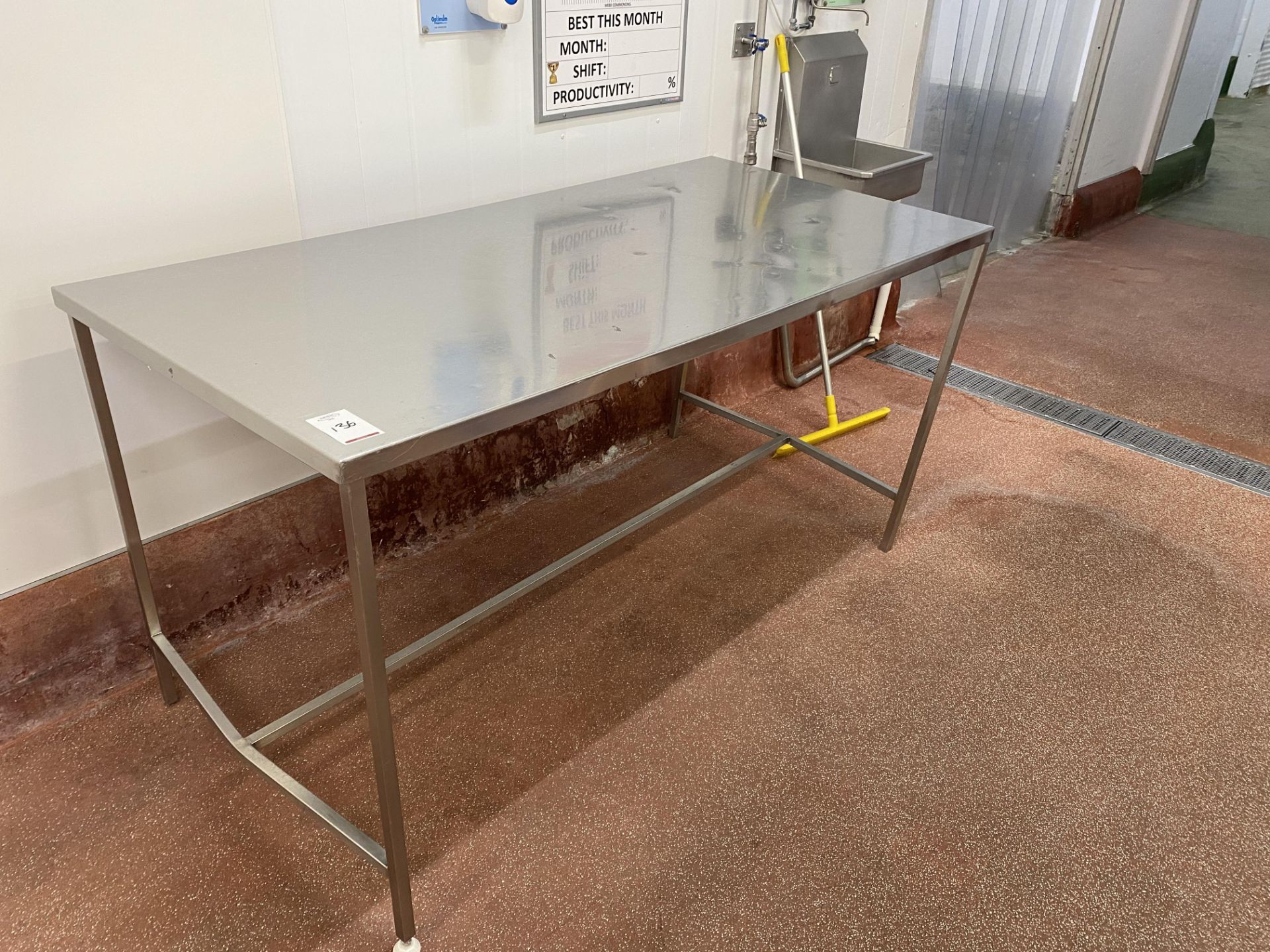 Stainless steel preparation table