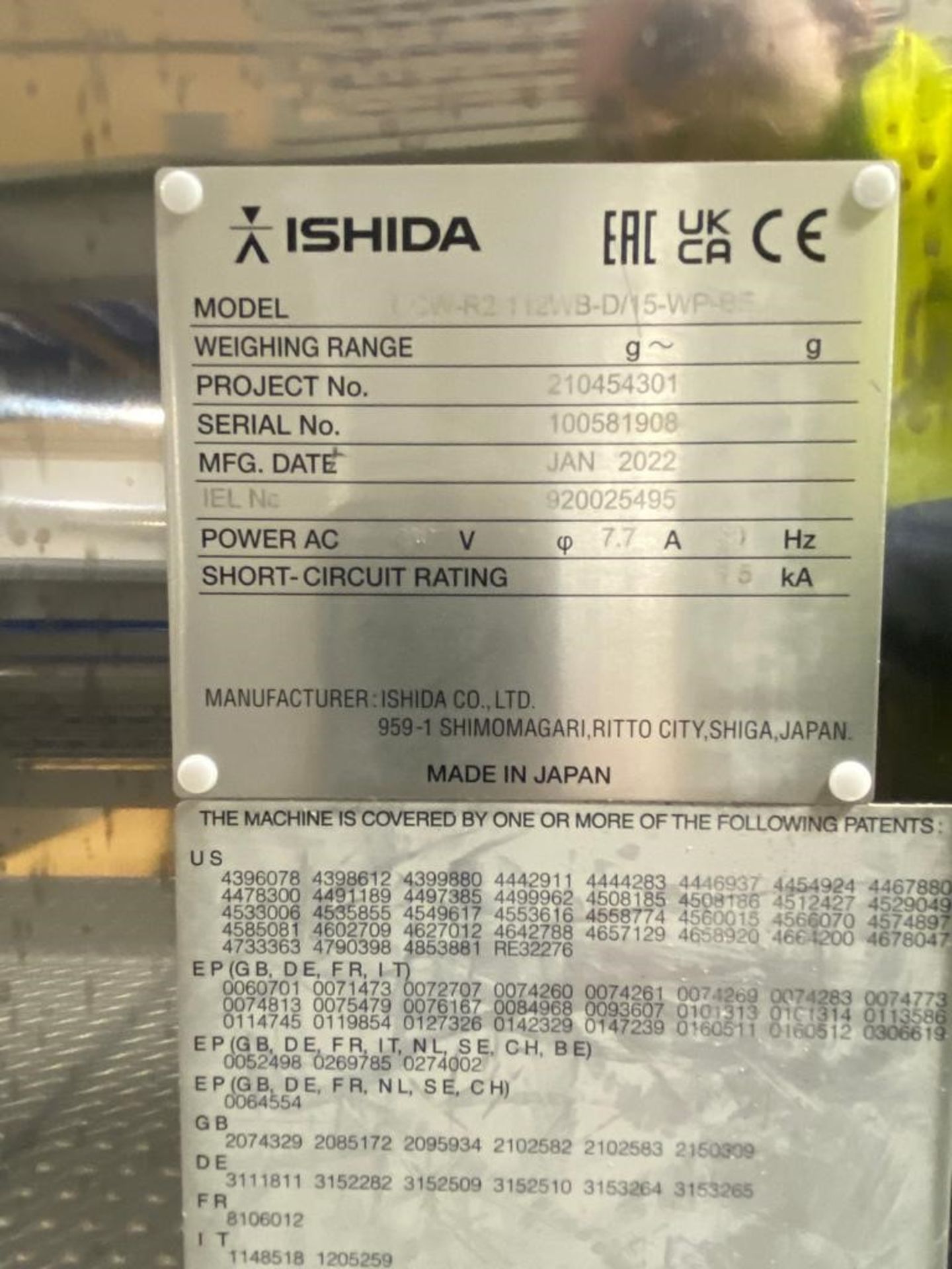 Ishida High speed 12 Head fresh fruit weighing system including access platform, product tray - Image 10 of 10